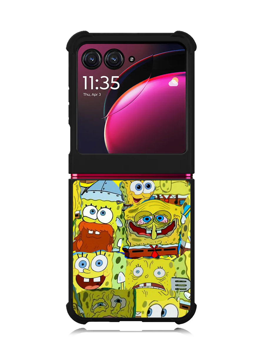 Spongebob Yellow Meme Collage Motorola Moto Razr Plus 2023 , Moto Razr+ 2023 Case OV10437