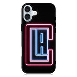 Los Angeles Clippers Neon iPhone 16 Case QC9370
