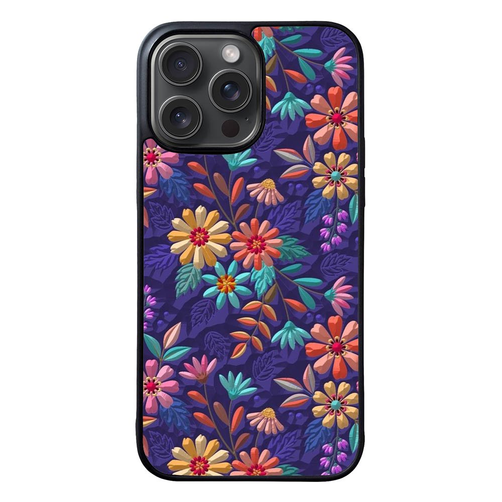 Flower violet 3D NDK0092 iPhone 15 Pro Max Case