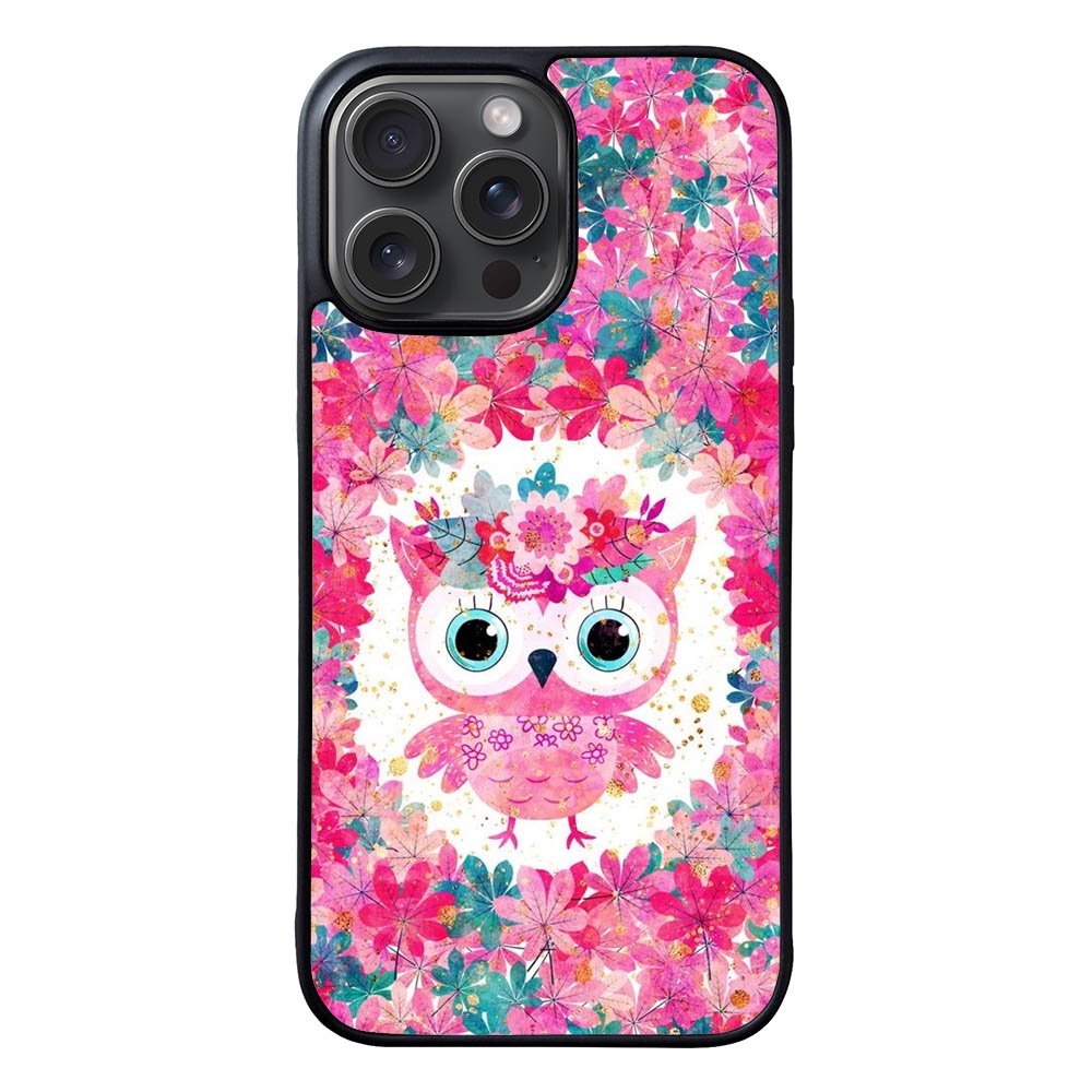Cute Pink Floral Owl NDK0132 iPhone 15 Pro Max Case