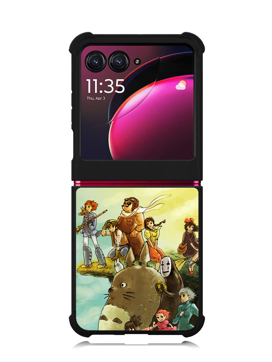 studio ghibli characters Motorola Moto Razr Plus 2023 , Moto Razr+ 2023 Case