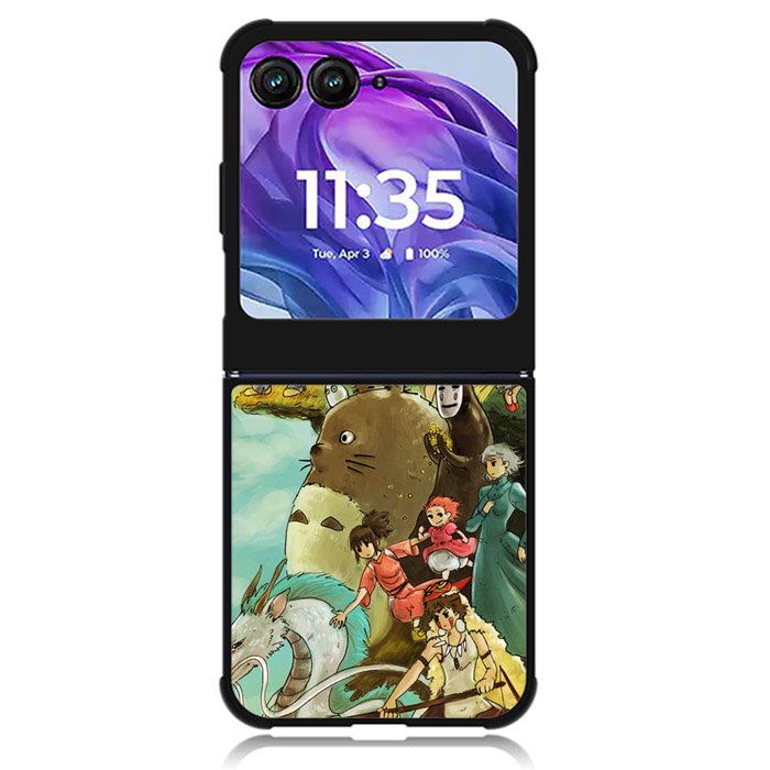studio ghibli characters Motorola Moto Razr Plus 2024 , Moto Razr+ 2024 Case