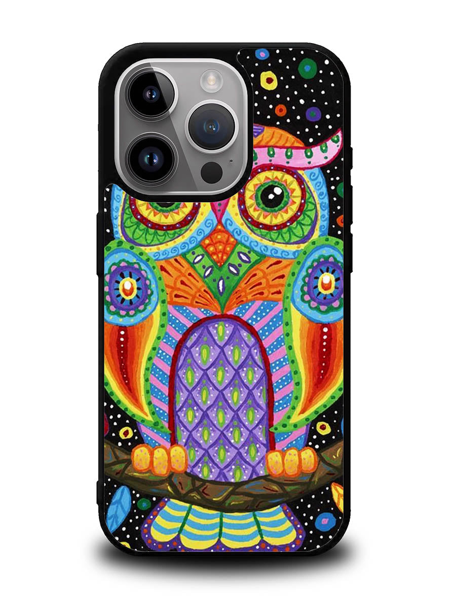 Little Colorful Owl iPhone 14 Pro Case QC1511