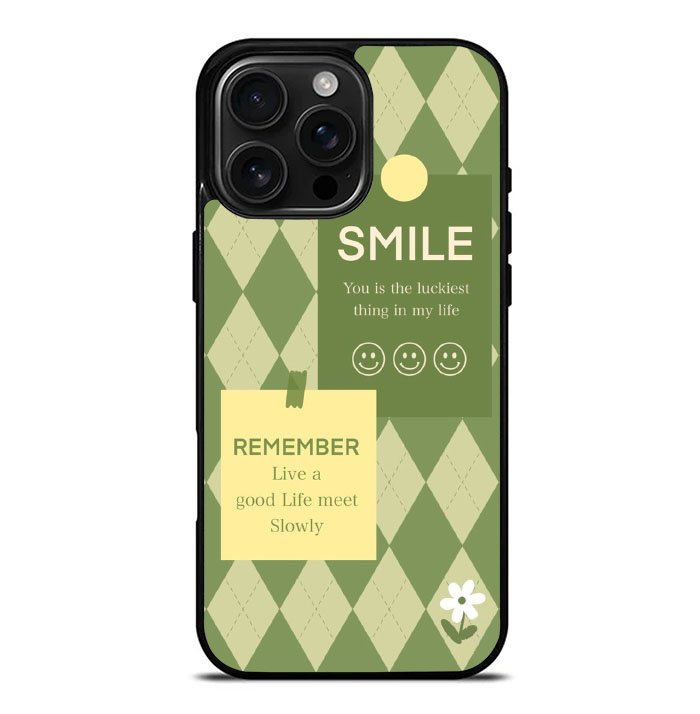 smile green FLN0072 iPhone 16 Pro Max Case