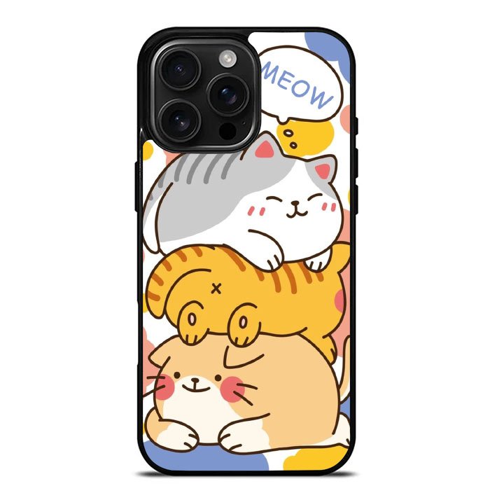 cat meow FLN0097 iPhone 16 Pro Max Case