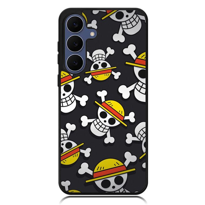 One Piece Straw Hat Pirates Logo Dark Samsung Galaxy S25 FE Case OV10993