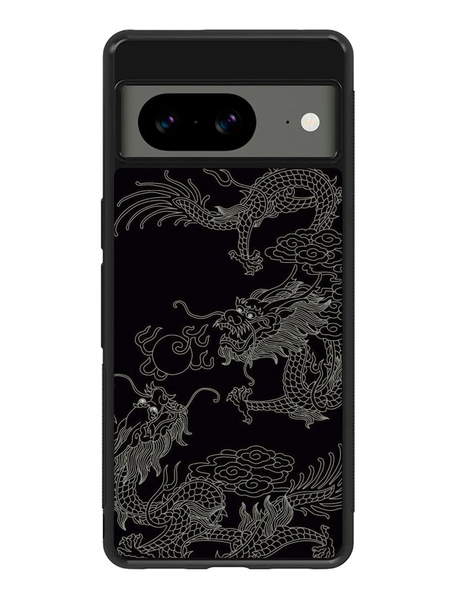 Dragon black and white Google Pixel 8 Case QC11078