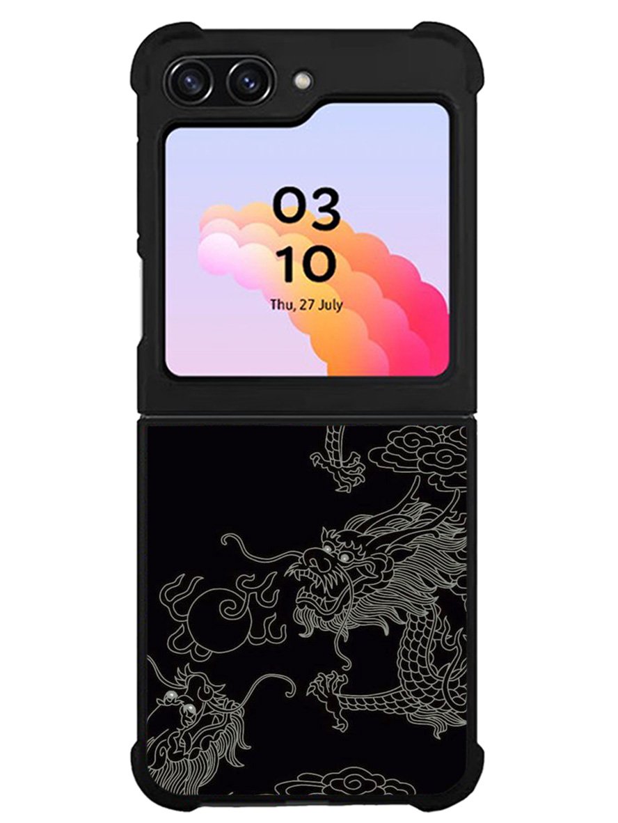 Dragon black and white Samsung Galaxy Z Flip 5 5G 2023 Case OV11078