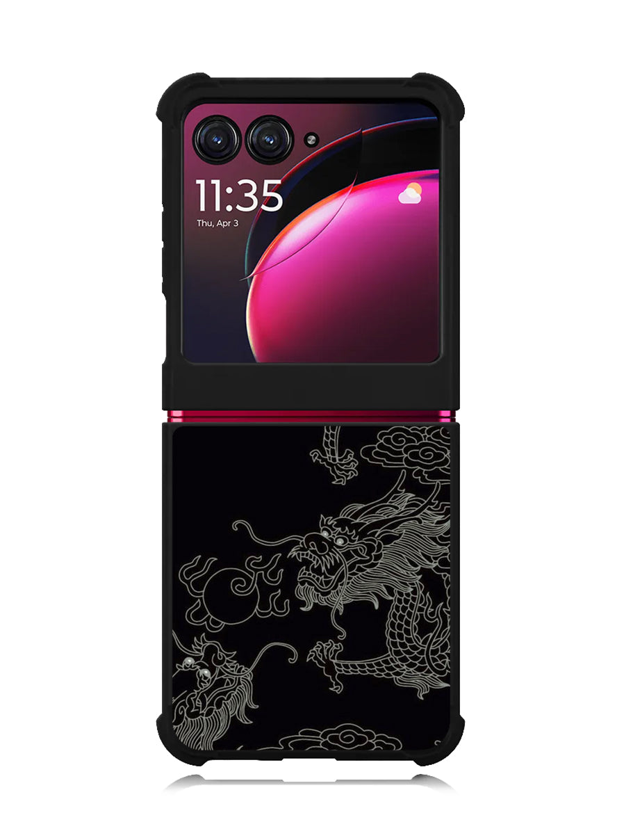 Dragon black and white Motorola Moto Razr Plus 2023 , Moto Razr+ 2023 Case OV11078
