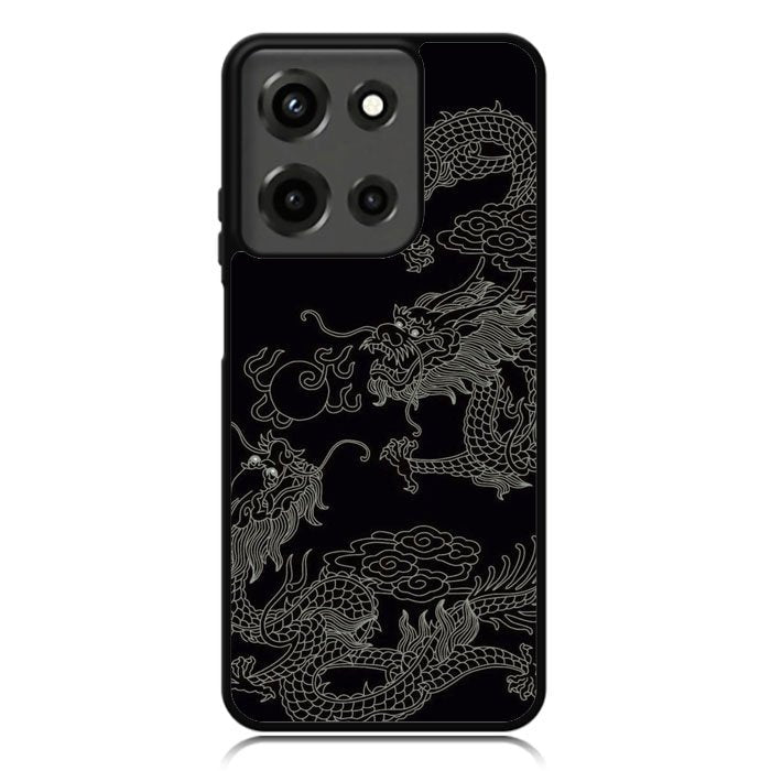 Dragon black and white Motorola Moto G 5G 2025 Case OV11078