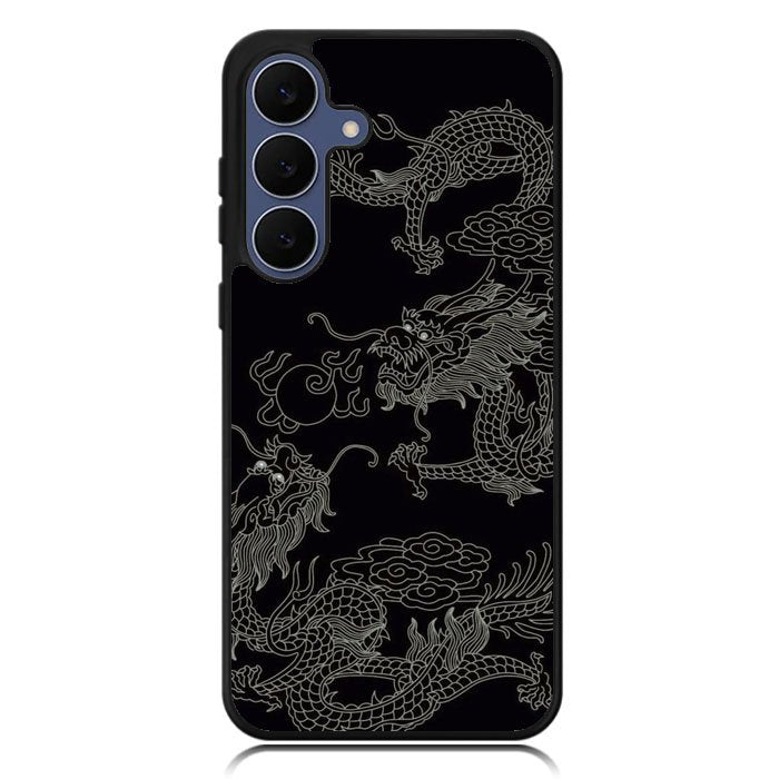 Dragon black and white Samsung Galaxy S25 FE Case OV11078