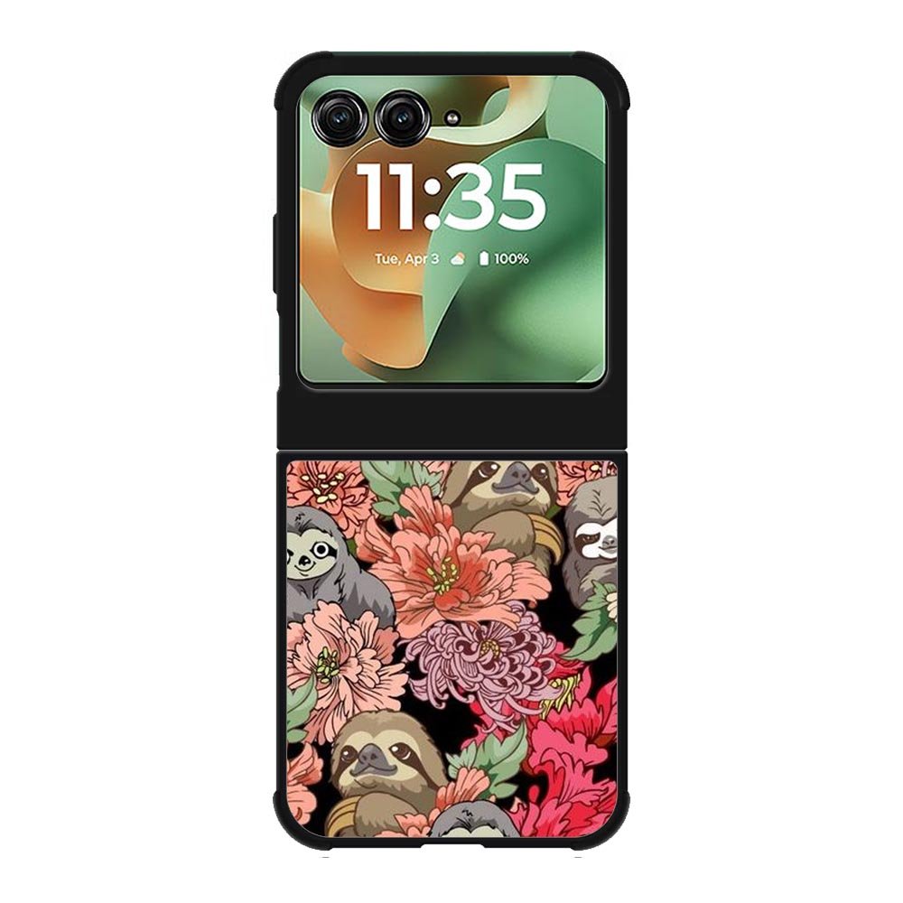 Sloth Flower Motorola Moto RAZR 2025 Case OV11030