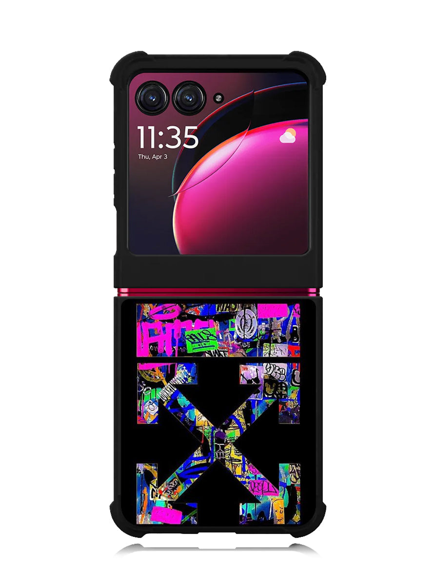 Off White Motorola Moto Razr Plus 2023 , Moto Razr+ 2023 Case OV10989