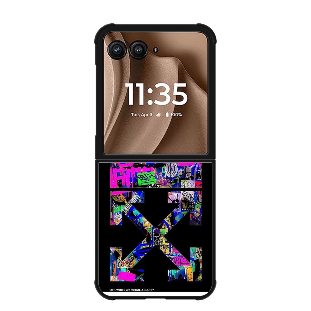 Off White Motorola Moto RAZR Plus 2025 Case OV10989