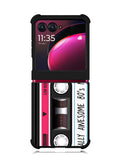 cassette tape pink Motorola Moto Razr Plus 2023 , Moto Razr+ 2023 Case OV11190