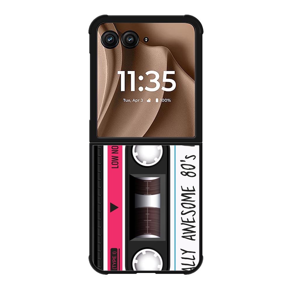 cassette tape pink Motorola Moto RAZR Plus 2025 Case OV11190