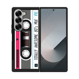 cassette tape pink Samsung Galaxy Z Fold 7 5G Case OV11190