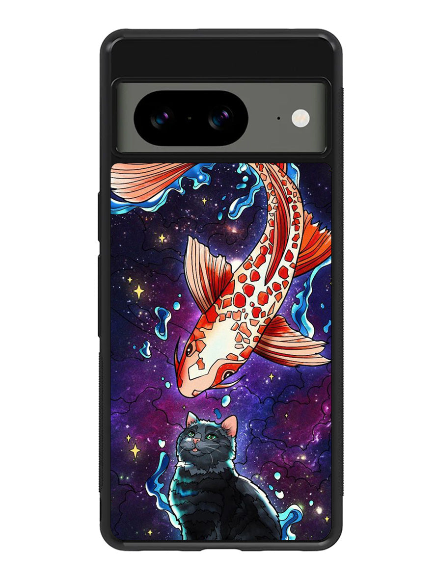 Fish and cat japanese Google Pixel 8A Case QC10855