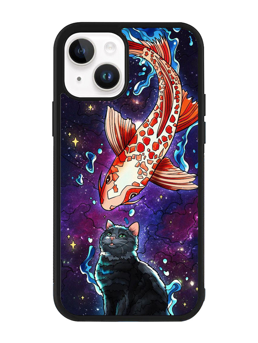 Fish and cat japanese iPhone 14 Case QC10855