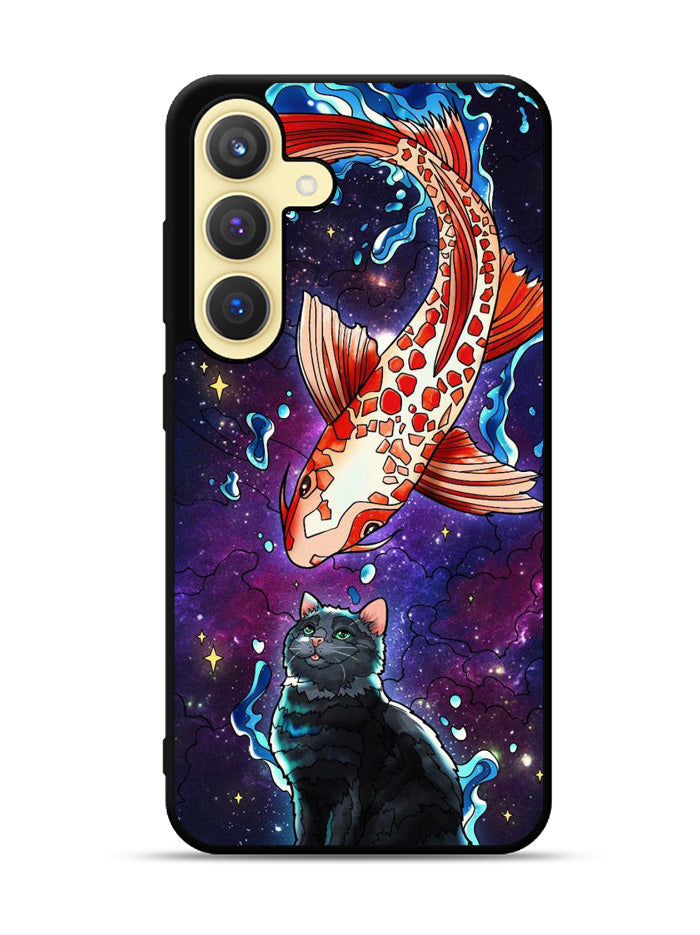 Fish and cat japanese Samsung Galaxy S25 Plus 5G , Samsung Galaxy S25+ 5G Case OV10855