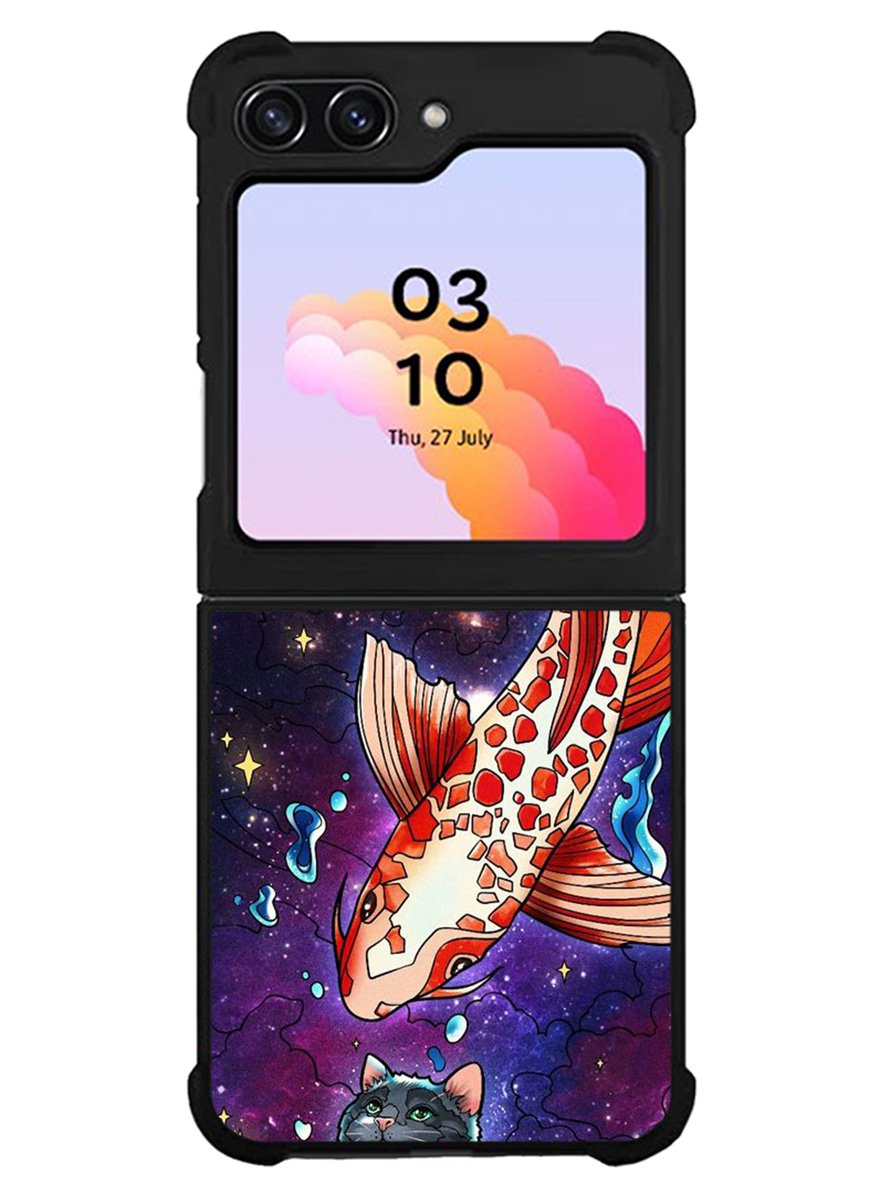 Fish and cat japanese Samsung Galaxy Z Flip 5 5G 2023 Case OV10855