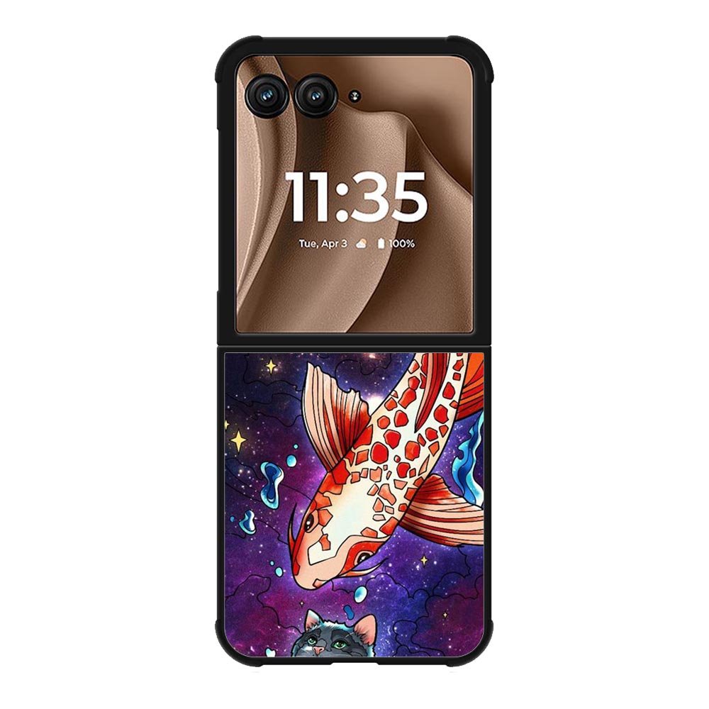 Fish and cat japanese Motorola Moto RAZR Plus 2025 Case OV10855