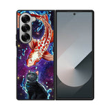 Fish and cat japanese Samsung Galaxy Z Fold 7 5G Case OV10855