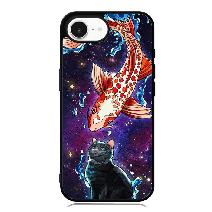 Fish and cat japanese iPhone 16e Case OV10855