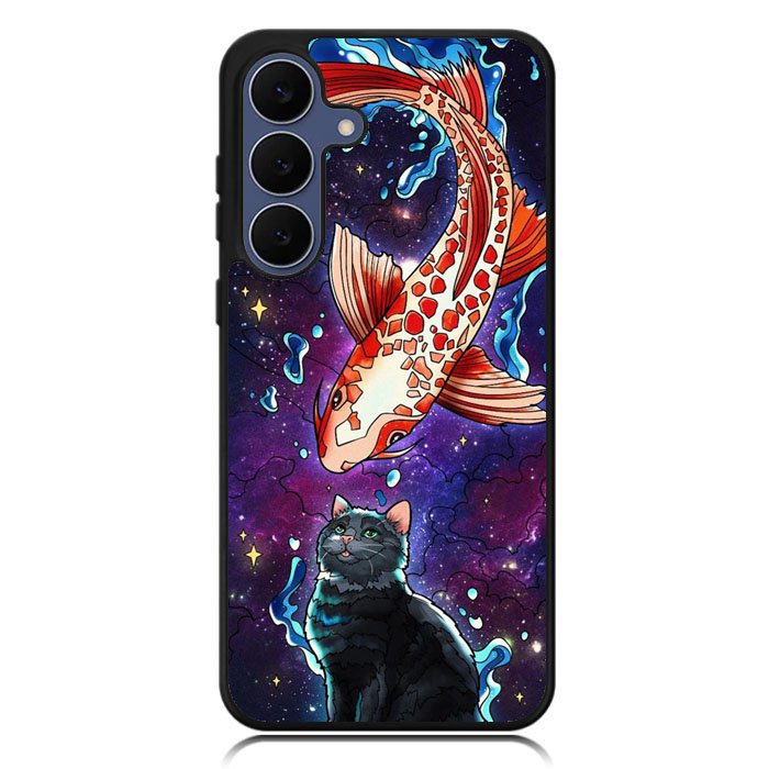 Fish and cat japanese Samsung Galaxy S25 FE Case OV10855