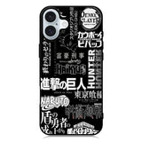 anime pattern iPhone 16 Case QC10899