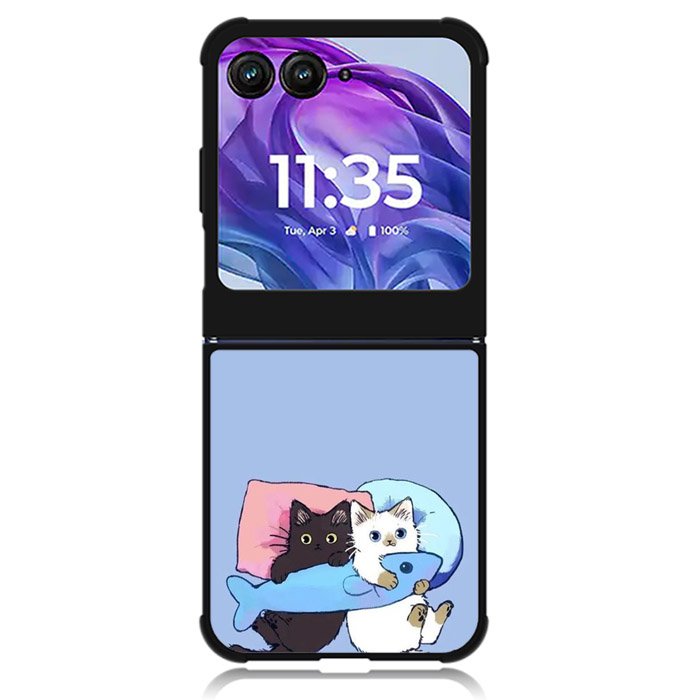 Twin cats Motorola Moto Razr Plus 2024 , Moto Razr+ 2024 Case OV10462