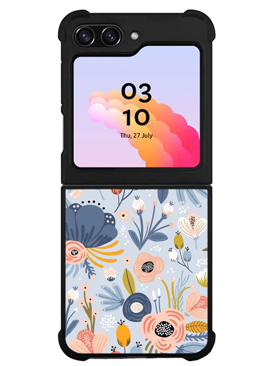 Flower blue Samsung Galaxy Z Flip 5 5G 2023 Case OV10570