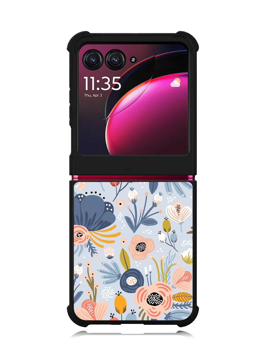 Flower blue Motorola Moto Razr Plus 2023 , Moto Razr+ 2023 Case OV10570