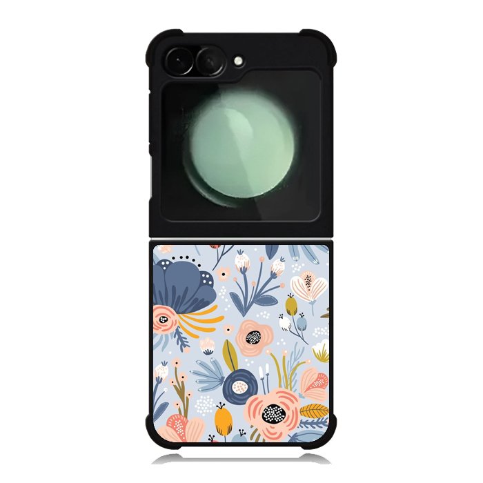 Flower blue Samsung Galaxy Z Flip 6 5G 2024 Case OV10570
