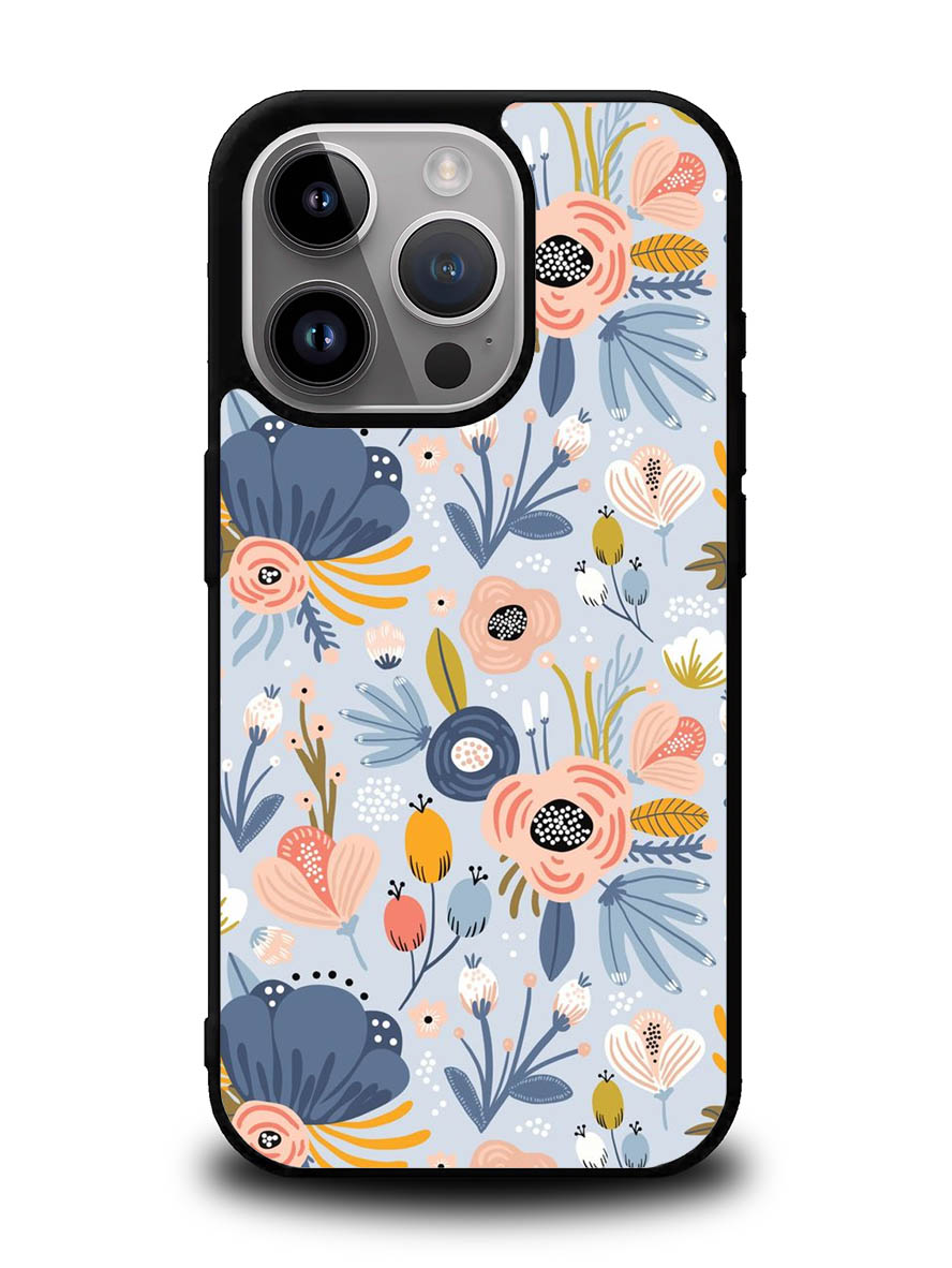 Flower blue iPhone 16 Pro Max Case OV10570