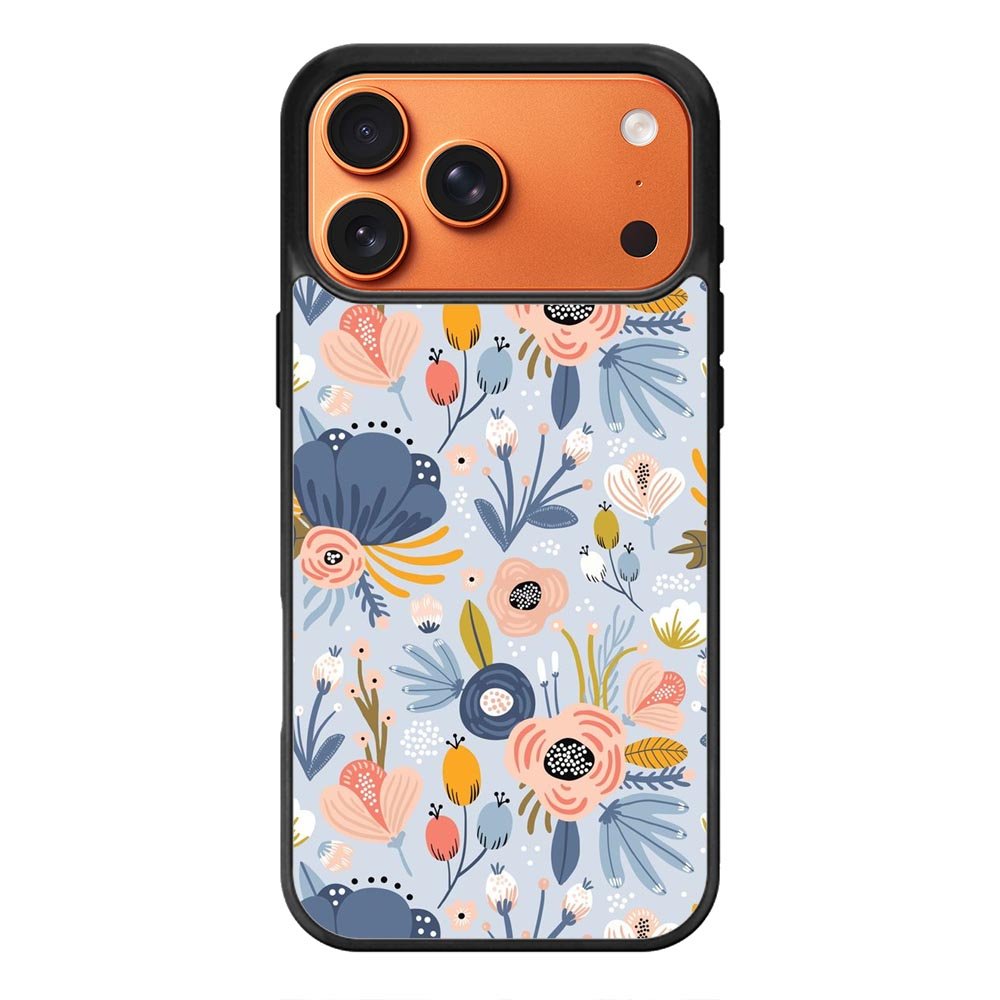 Flower blue iPhone 17 Pro Max Case OV10570