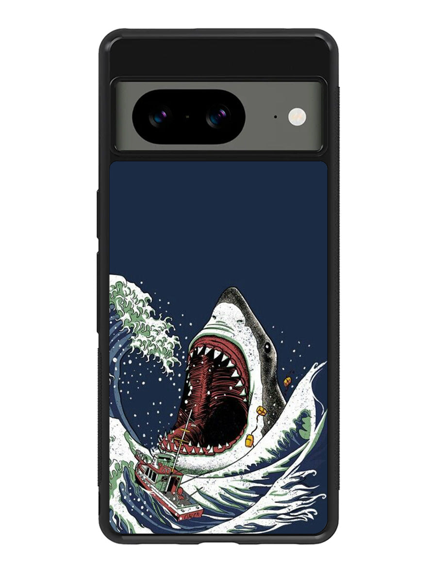 shark japanese wave Google Pixel 8 Case QC10421