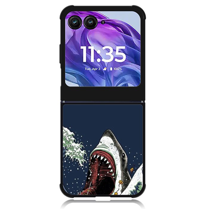 shark japanese wave Motorola Moto Razr Plus 2024 , Moto Razr+ 2024 Case OV10421