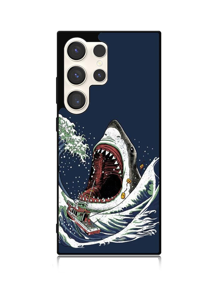 shark japanese wave Samsung Galaxy S25 Ultra 5G Case QC10421
