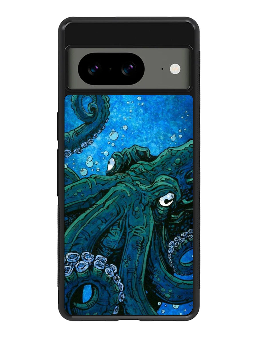 Blue octopus Google Pixel 8A Case QC10657