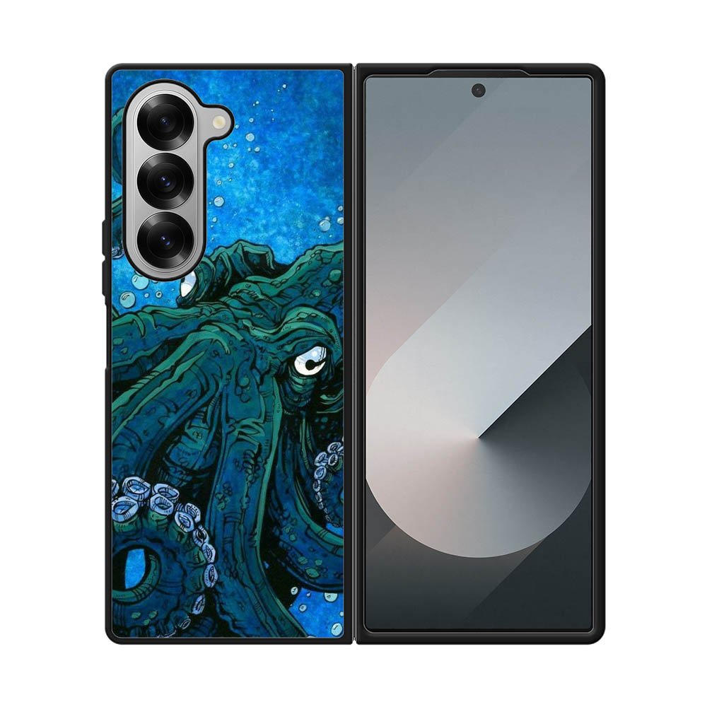 Blue octopus Samsung Galaxy Z Fold 7 5G Case QC10657