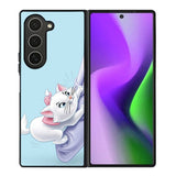 Blue Marie Cat Face Samsung Galaxy Z Fold 6 5G 2024 Case OV10656