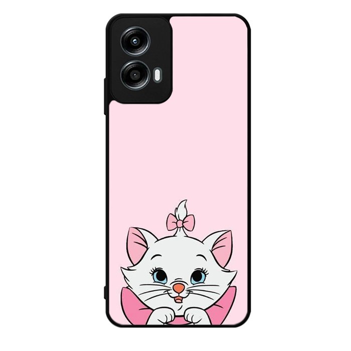 Pink Marie Cat Face Motorola Moto G Play 2024 Case OV10544
