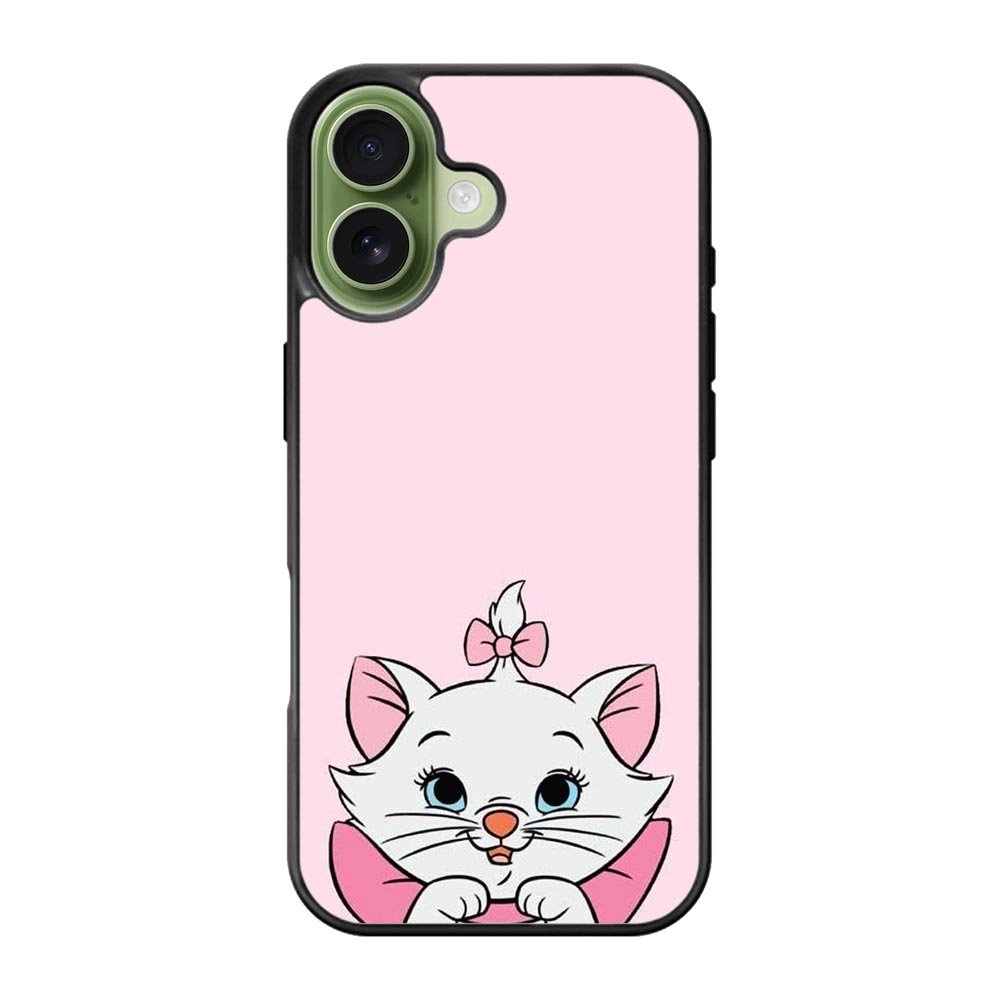 Pink Marie Cat Face iPhone 17 Case QC10544
