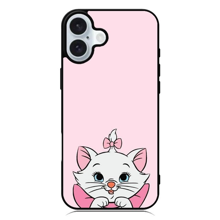 Pink Marie Cat Face iPhone 16 Plus Case QC10544