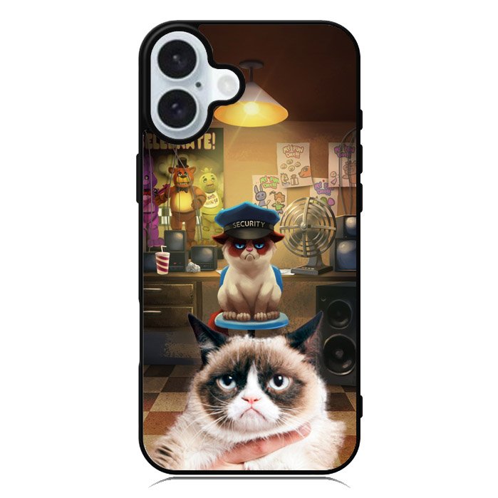 grumpy cat Five Nights at Freddy iPhone 16 Plus Case QC1551