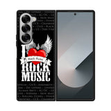 i love rock music Samsung Galaxy Z Fold 7 5G Case QC1558