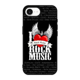 i love rock music iPhone 17e Case OV1558