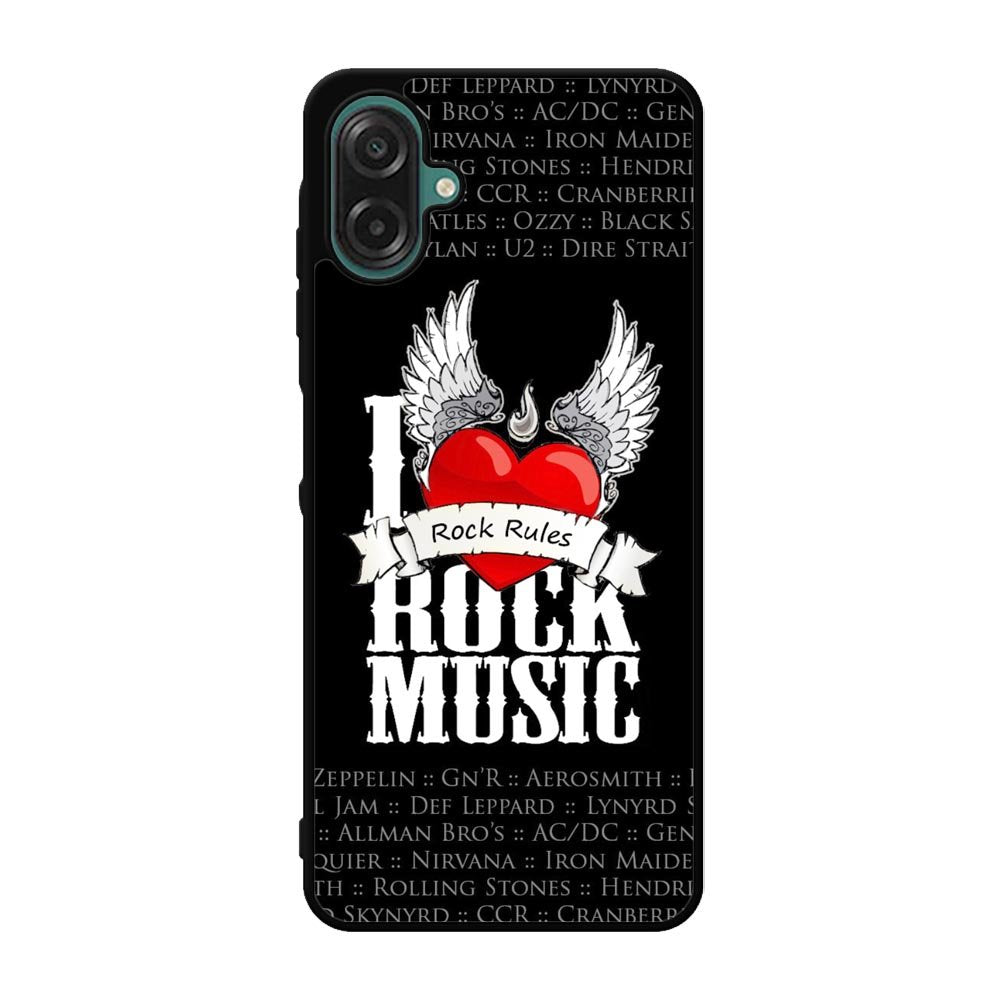 i love rock music Samsung Galaxy A07 Case QC1558
