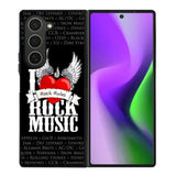 i love rock music Samsung Galaxy Z Fold 6 5G 2024 Case OV1558